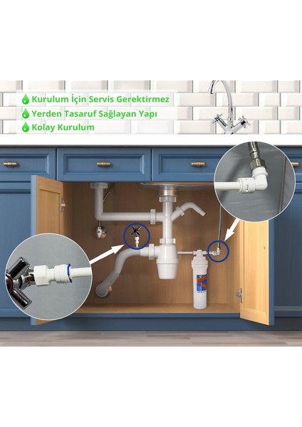 Twist T-40 Atık Atmayan Direk Musluğa Bağlanan Tezgah Altı Su Arıtma Cihazı indirimleri