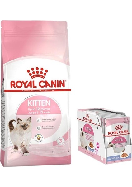 Kitten Yavru Kedi Maması 10 Kg, Royal Canin Kitten Jelly Yaş Mama x 12 Adet