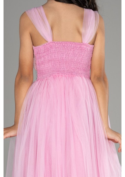 Askılı Üstü Simli Kız Çocuk Abiye ABU3566 fırsatları