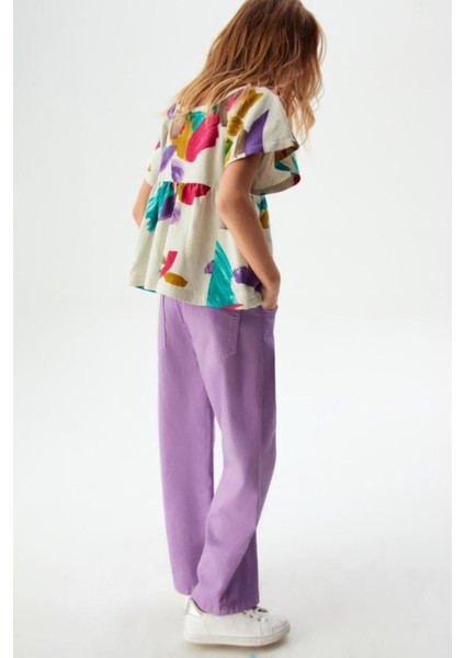 Minigimin Cicileri Fırçalı Keten Kız Çocuk Buluz - Çok Renkli fırsatları