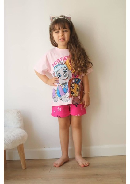 Minigimin Cicileri Besties Desen Yazlık Kız Çocuk 2 Li Takım - Pembe