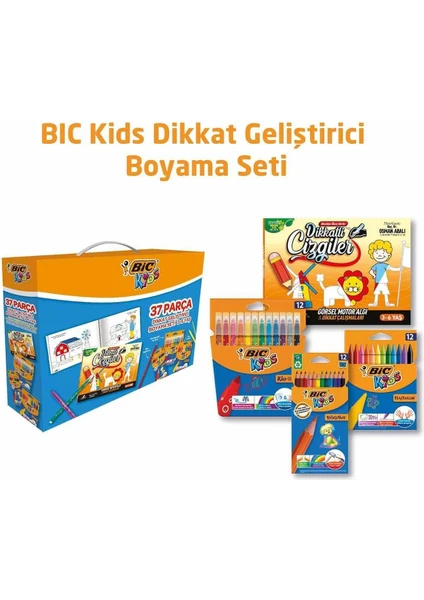 Kids 37 Parça Dikkat Geliştirici Boyama Seti