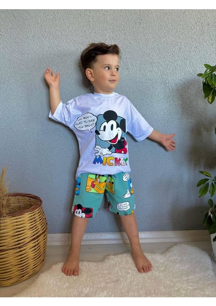 Minigimin Cicileri Mcky Oh Boy Glad Desen Yazlık Erkek Çocuk 2 Li Takım - Beyaz fiyatları