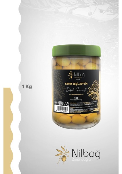 Ayvalık Kırma Yeşil Zeytin 1 Kg.