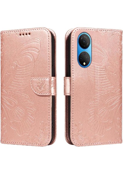 Onur X7 Kabartmalı Kelebek Yüksek Kaliteli Deri Kredi ile Flip Case (Yurt Dışından)