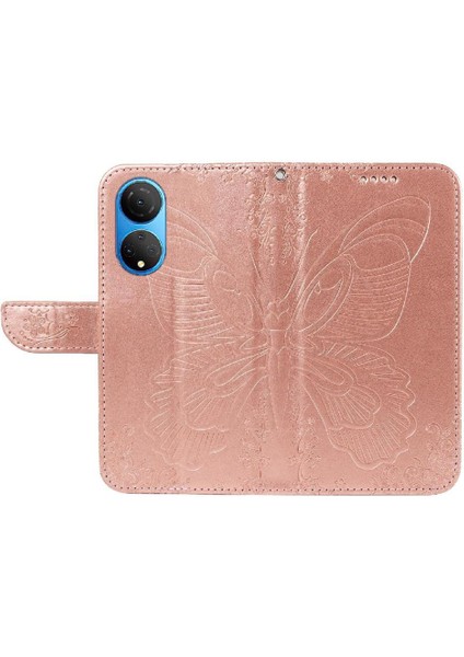 Onur X7 Kabartmalı Kelebek Yüksek Kaliteli Deri Kredi ile Flip Case (Yurt Dışından)