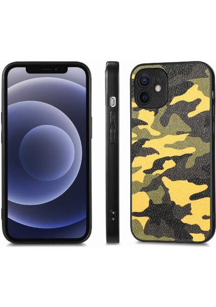 IPhone 12 Için Kılıf Hafif Camo Tasarım Kablosuz Şarj Özgürlük Anti (Yurt Dışından)