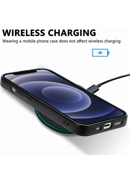 IPhone 12 Için Kılıf Hafif Camo Tasarım Kablosuz Şarj Özgürlük Anti (Yurt Dışından)
