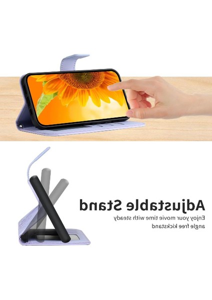 Gx Shop Realme C61 Darbeye Dayanıklı Tpu Kabuk Çevirme Cüzdan Kredi Kartı Kartı Pu (Yurt Dışından)