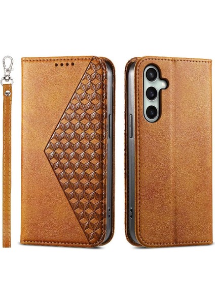 Samsung Galaxy S24 Fe Eşkenar Dörtgen Şekli Için Flip Case Günlük Kullanım Standı El (Yurt Dışından)