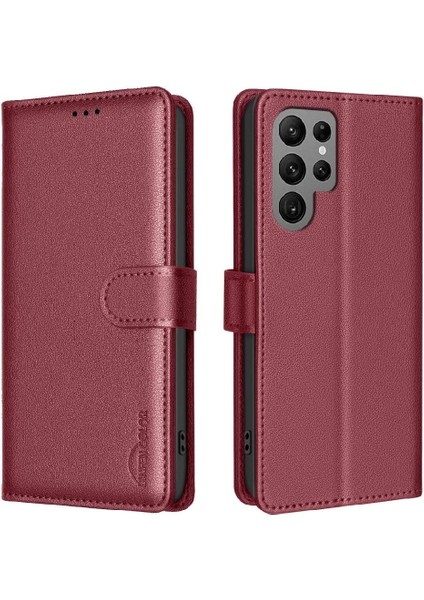 Samsung Galaxy S23 Ultra Cüzdan Kart Tutucu Kickstand Rfıd Için Flip Case (Yurt Dışından) indirimleri