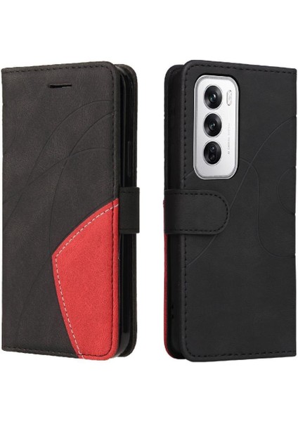 Kart Yuvası Standı Rengi ile Oppo Oppo 12 5g Deri Cüzdan Için Flip Case (Yurt Dışından)