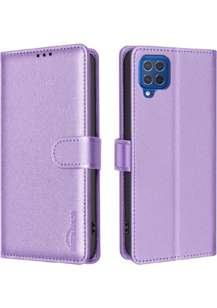 Samsung Galaxy A22 4g Manyetik Kart Tutucu Kickstand Cüzdan Için Flip Case (Yurt Dışından)