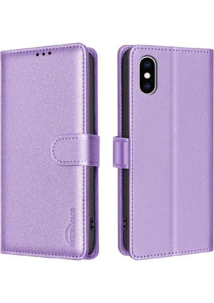 IPhone Xs Max Cüzdan Manyetik Kart Tutucu Kickstand Rfıd Pu Için Flip Case (Yurt Dışından)