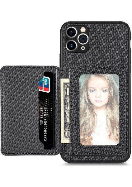 IPhone 11 Pro Için Kılıf Komple Kamera Güvenlik Rfıd Engelleme Manyetik Kart (Yurt Dışından)