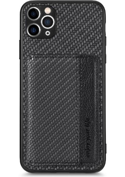 IPhone 11 Pro Için Kılıf Komple Kamera Güvenlik Rfıd Engelleme Manyetik Kart (Yurt Dışından)