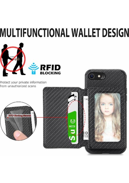 IPhone 7/8 Için Kılıf Rfıd Engelleme Standı Fonksiyonu Komple Kamera Güvenliği (Yurt Dışından)