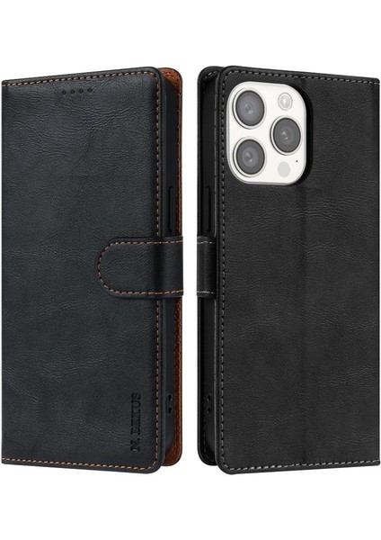 IPhone 12 Için Flip Case Pro Max Manyetik Kapatma Kart Yuvaları Yan Cep (Yurt Dışından)