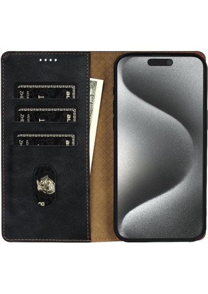 IPhone 12 Için Flip Case Pro Max Manyetik Kapatma Kart Yuvaları Yan Cep (Yurt Dışından)