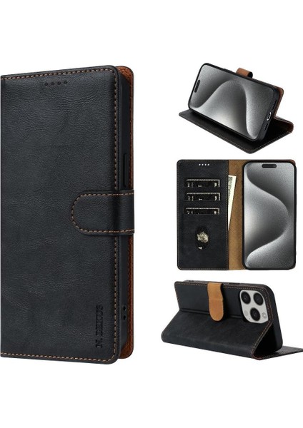 IPhone 12 Için Flip Case Pro Max Manyetik Kapatma Kart Yuvaları Yan Cep (Yurt Dışından)