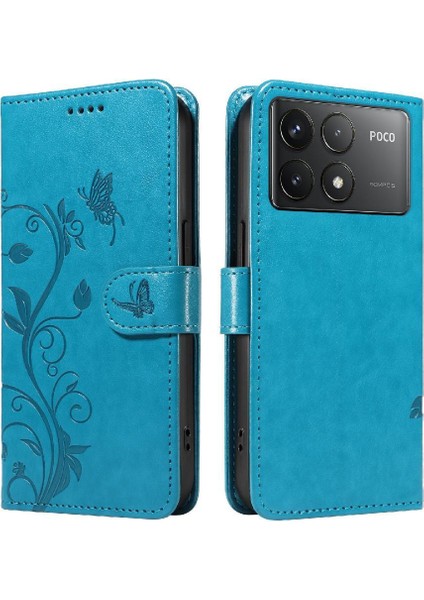 Xiaomi Redmi K70 Cüzdan Telefon Kılıfı Için Kılıf Kabartmalı Kelebek ile Yüksek (Yurt Dışından)
