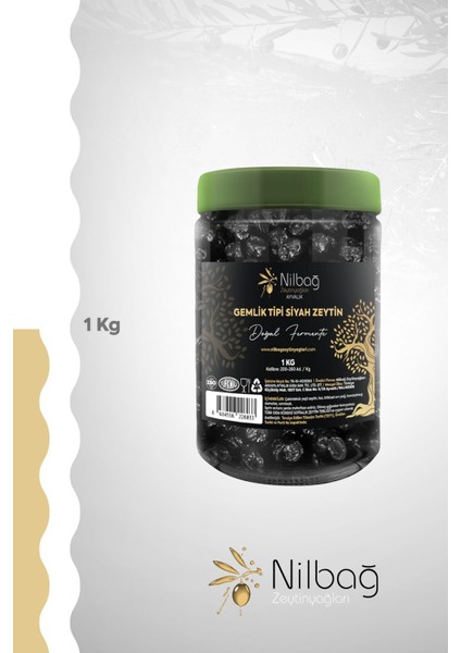 Gemlik Tipi Siyah Zeytin 1 kg