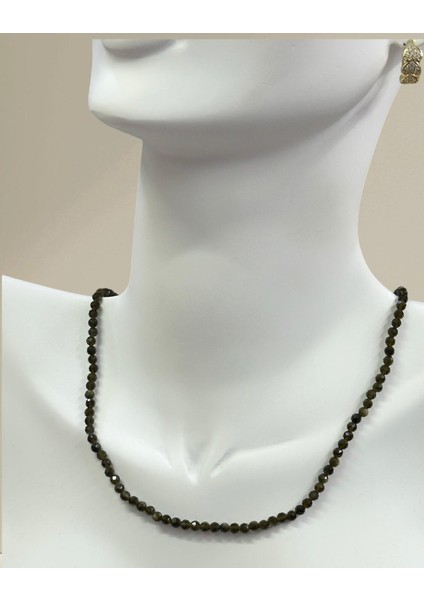 Sertifikalı Gold Obsidyen Doğaltaş Kolye