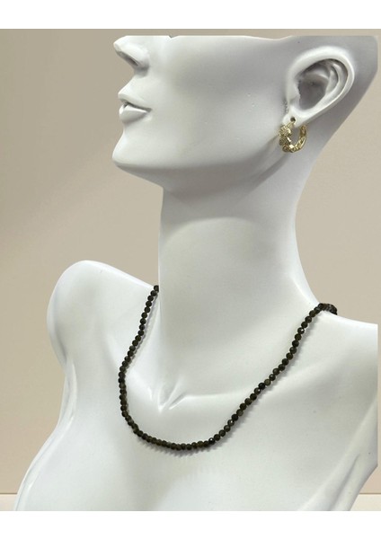 Sertifikalı Gold Obsidyen Doğaltaş Kolye
