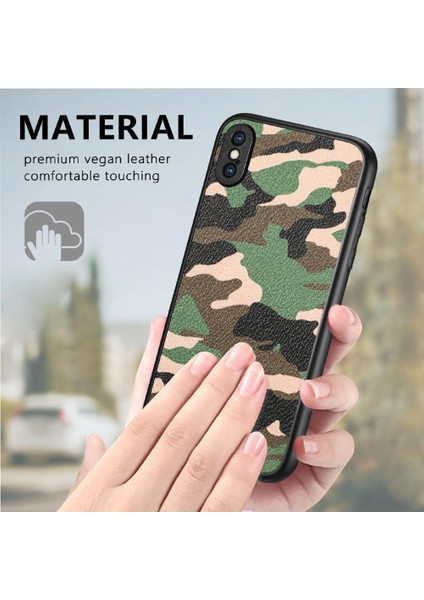 IPhone X/xs Hafif Camo Tasarım Anti Damla Kablosuz Şarj Için Kılıf (Yurt Dışından)
