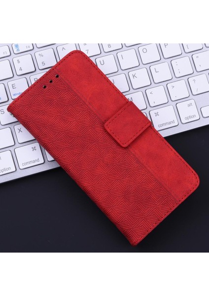 Realme Gt 6t Kickstand Özelliği Premium Pu Deri Geometrik Için Flip Case (Yurt Dışından)