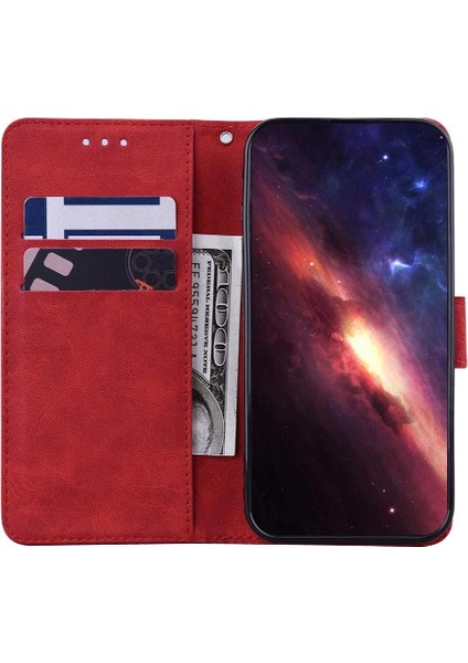 Realme Gt 6t Kickstand Özelliği Premium Pu Deri Geometrik Için Flip Case (Yurt Dışından)