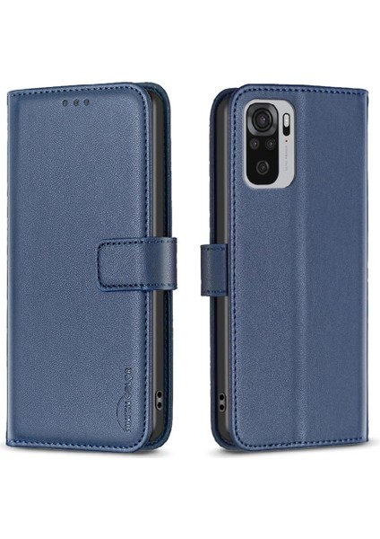 Xiaomi Redmi Not 10 Için Flip Case 4g Cüzdan Iş Çoklu Kart Yuvası Kılıf (Yurt Dışından)