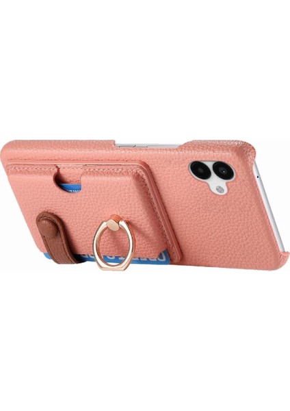 Samsung Galaxy A04 Halka Standı Kart Yuvaları Premium Dokulu Deri (Yurt Dışından)