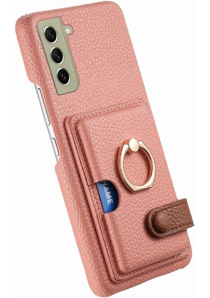 Samsung Galaxy S21 Fe Premium Dokulu Deri Kart Yuvaları Halka (Yurt Dışından) fiyatları
