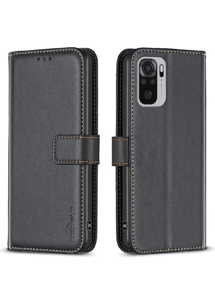 Xiaomi Redmi Not 10 Için Flip Case 4g Cüzdan Iş Çoklu Kart Yuvası Kılıf (Yurt Dışından)