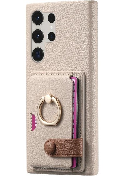 Samsung Galaxy S23 Ultra Halka Standı Kart Yuvaları Premium Dokulu (Yurt Dışından) modelleri