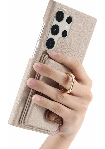 Samsung Galaxy S23 Ultra Halka Standı Kart Yuvaları Premium Dokulu (Yurt Dışından) indirimleri