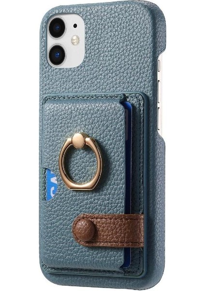 IPhone 11 Premium Dokulu Deri Halka Standı Kart Yuvaları Için Kılıf (Yurt Dışından) fiyatları