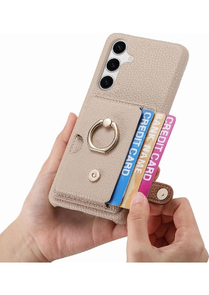 Samsung Galaxy S24 Artı Halka Standı Kart Yuvaları Premium Dokulu (Yurt Dışından) indirimleri