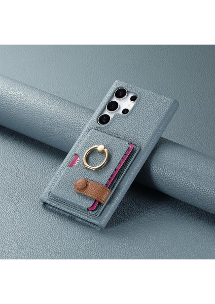 Samsung Galaxy S24 Ultra Halka Standı Premium Dokulu Deri Kılıf (Yurt Dışından) modelleri