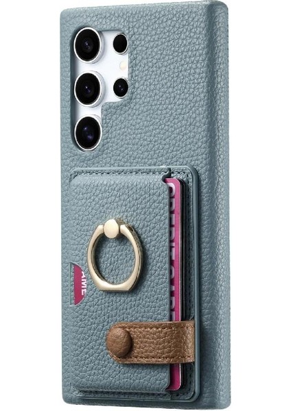 Samsung Galaxy S24 Ultra Halka Standı Premium Dokulu Deri Kılıf (Yurt Dışından) indirimleri