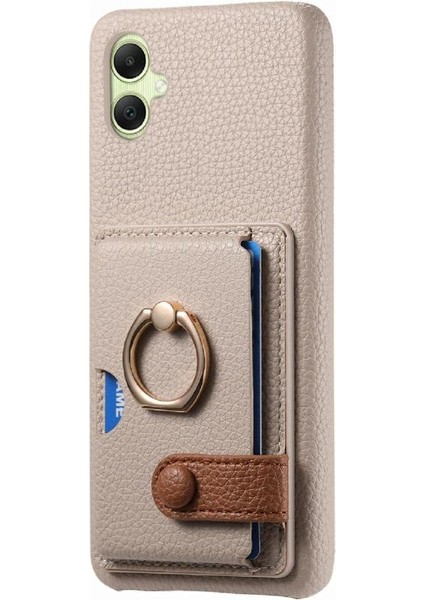 Samsung Galaxy A05 Premium Dokulu Deri Yüzük Standı Kart Yuvaları Için Kılıf (Yurt Dışından) indirimleri