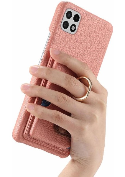 Samsung Galaxy A22 5g Kart Yuvaları Premium Dokulu Deri Yüzük (Yurt Dışından) fiyatları