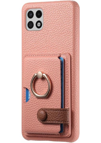 Samsung Galaxy A22 5g Kart Yuvaları Premium Dokulu Deri Yüzük (Yurt Dışından) indirimleri