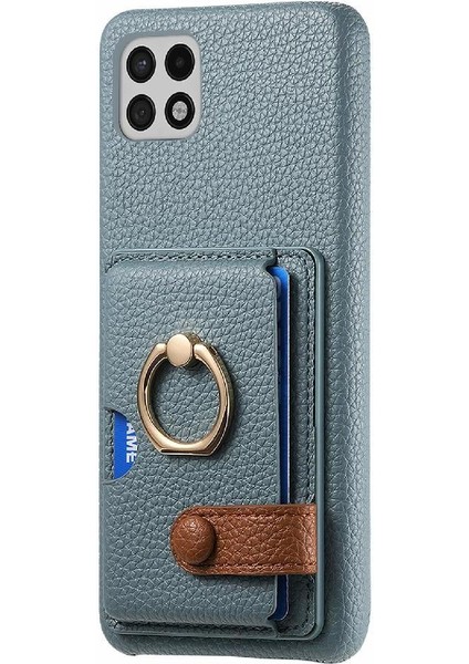 Samsung Galaxy A22 5g Kart Yuvaları Premium Dokulu Deri Yüzük (Yurt Dışından) fiyatları