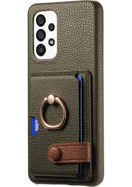 Samsung Galaxy A53 5g Kart Yuvaları Premium Dokulu Deri Yüzük (Yurt Dışından) fırsatları