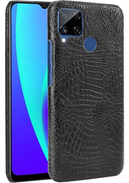 Realme C15 Anti Scratch Klasik Timsah Moda Için Şık Klasik Durumda (Yurt Dışından)