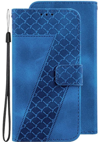 Realme Gt 6 Flip Folio Kapak Için Telefon Kılıfı Kabartmalı Desen Cüzdan Pu (Yurt Dışından)