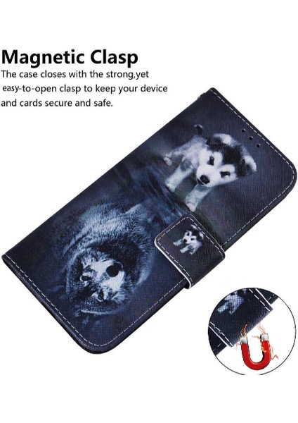 Xiaomi Redmi Not 13 Için Flip Case 5g Kart Yuvaları Boyalı Cüzdan Manyetik (Yurt Dışından)