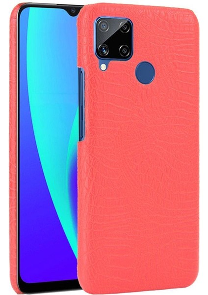 Realme C15 Anti Scratch Klasik Timsah Moda Için Şık Klasik Durumda (Yurt Dışından)